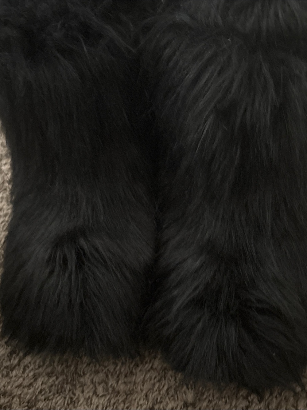 Women's Black Faux Fur Cozy Slip-On Boots
